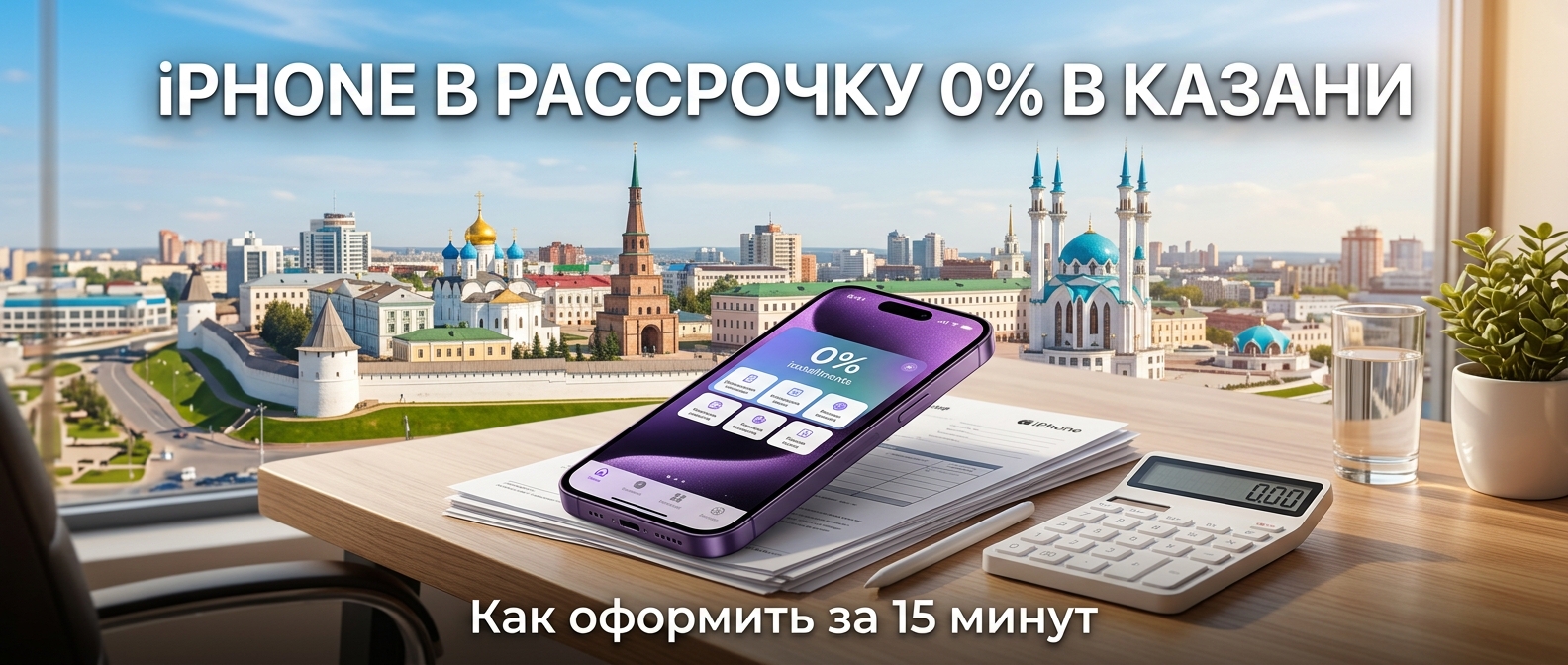 iPhone в рассрочку 0% в Казани — оформление за 15 минут без переплат, Iron Apple
